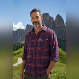 Orvis Men's Size Large Cabin Wear Flannel Button Up Shirt